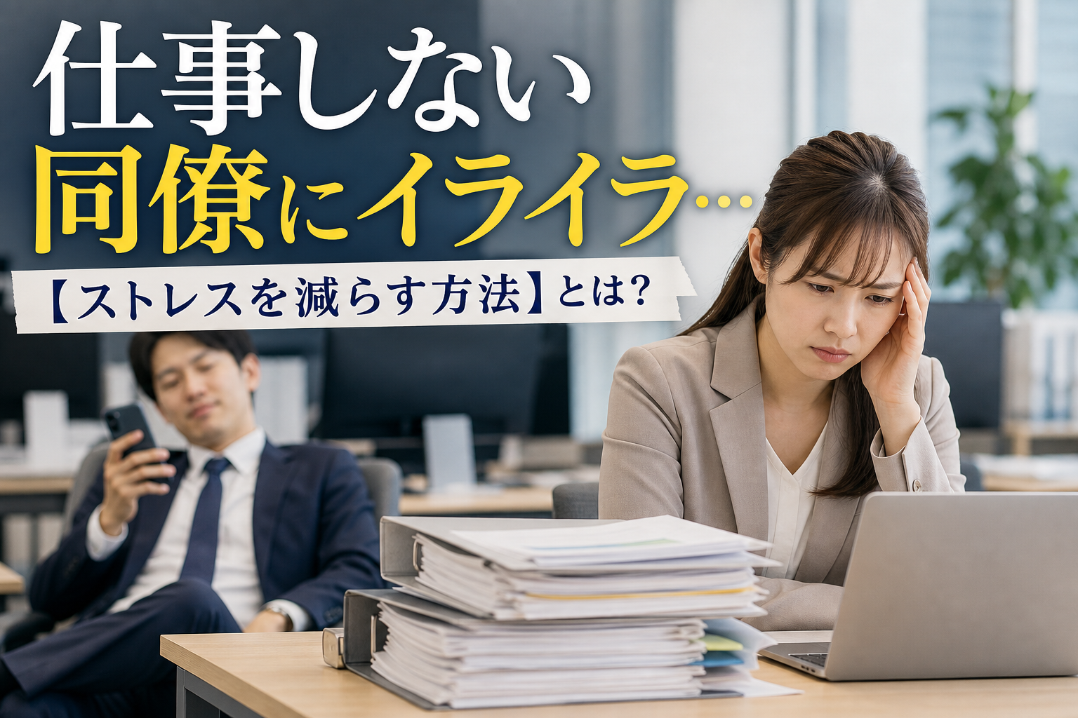 仕事しない同僚にイライラ…【ストレスを減らす方法】とは？