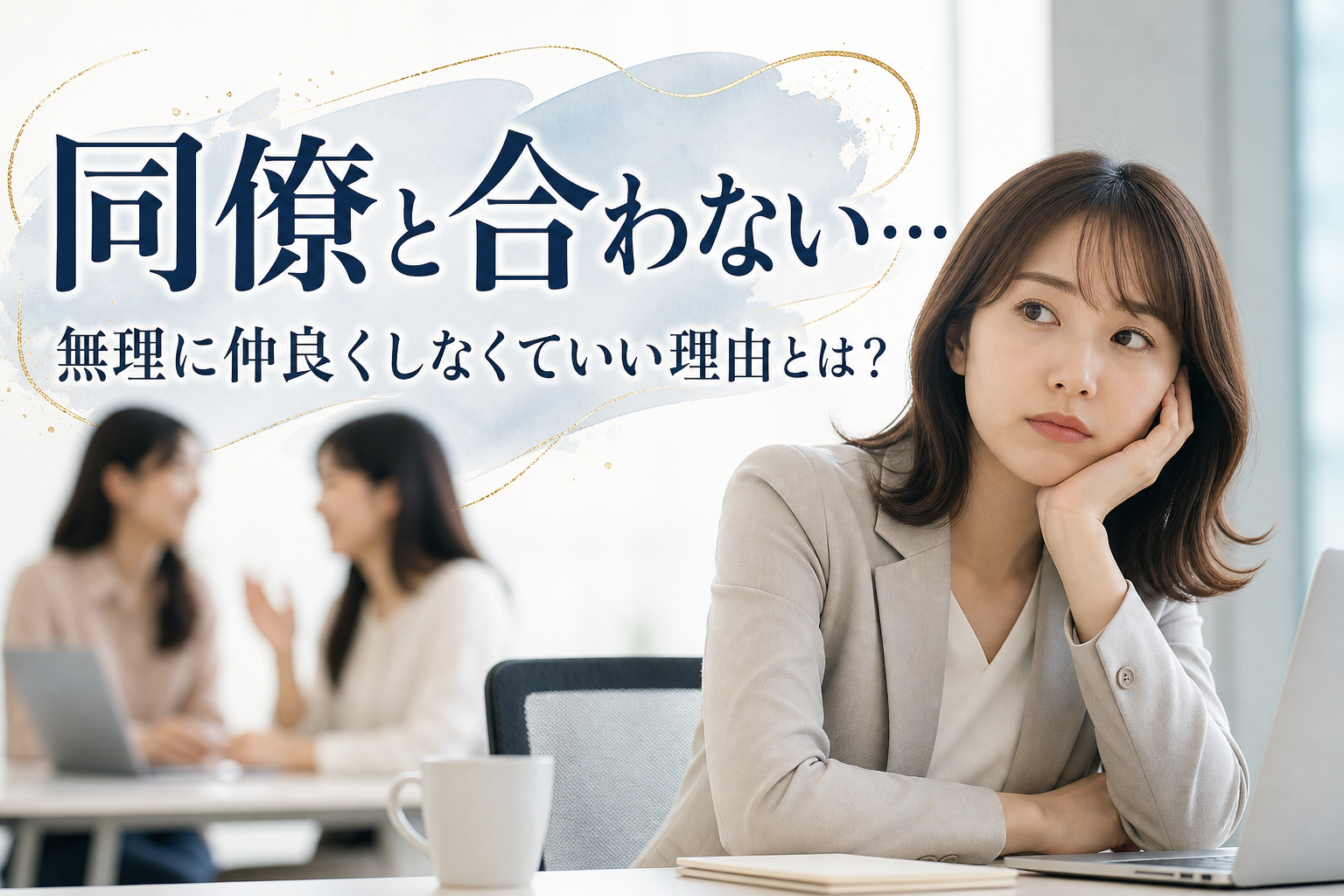 同僚と合わない…無理に仲良くしなくていい理由とは？