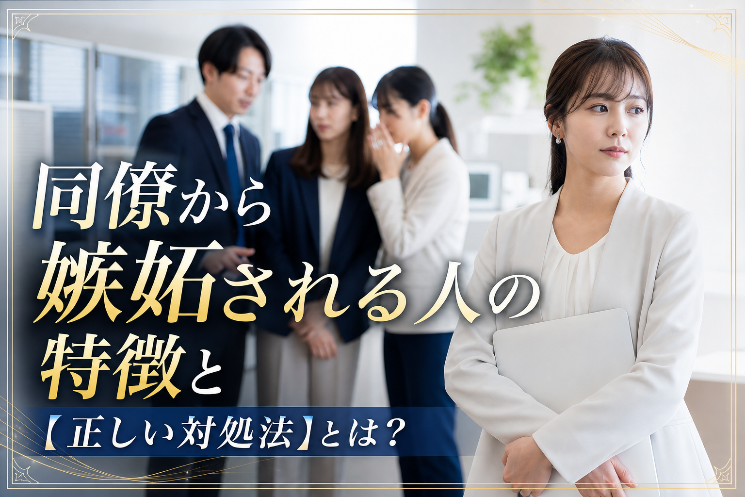 同僚から嫉妬される人の特徴と【正しい対処法】とは？